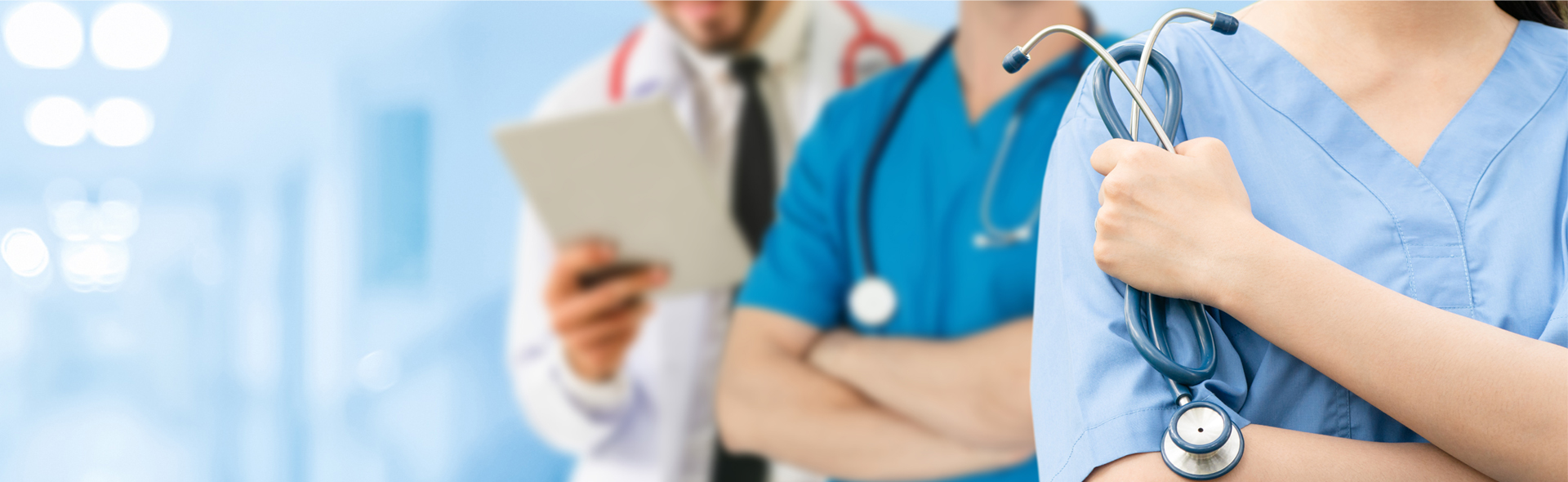 Male and female medical professionals